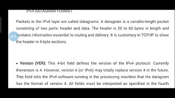 Module 3:IPV4 Datagram format