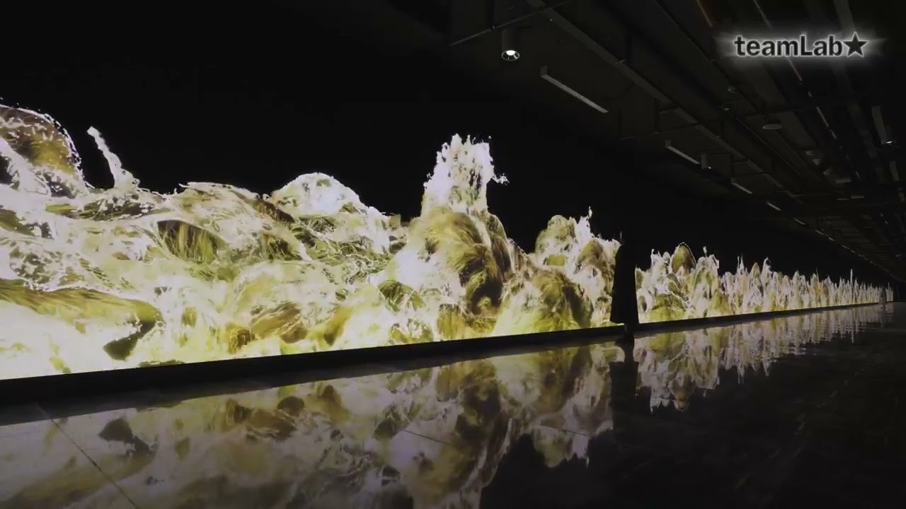 Gold Waves by teamLab YouTube