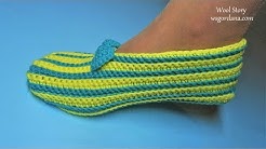 DIY Crochet Simple Slippers Tutorial (Heklane popke â€" jednostavan rad) - Durasi: 12.26. 