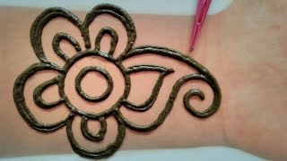 Arabic henna design | easy full hand mehndi design screenshot 1