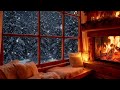 Peaceful Snow Night Jazz ❄️ Cozy Fireplace Sounds for Focused Work, Calm Study &amp; Relaxation