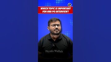 RRB PO Interview Important Topics 🔥 #shorts #pw #rrbpointerview