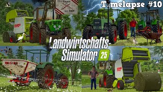 GEWITTER VORAUS - Spektakuläre HEUBERGUNG wird zum DESASTER? 🌿🤔🚜💨 | [LS25] - Timelapse #10