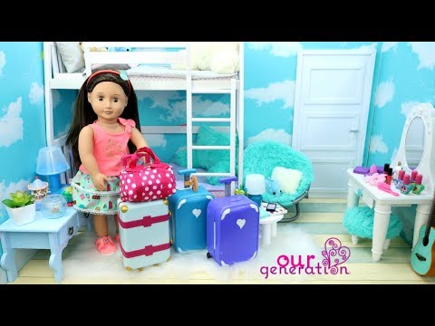 Doll Bunk Bed Bedroom & Packing My Dolls Bags for Vacation