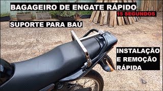 SUPORTE DE BAGAGEIRO PARA MOTOS ENGATE RÁPIDO