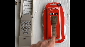 Craftsman wireless garage door opener keypad installation and set up