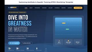 Best Swimming School Website Template – HTML5 Bootstrap Theme