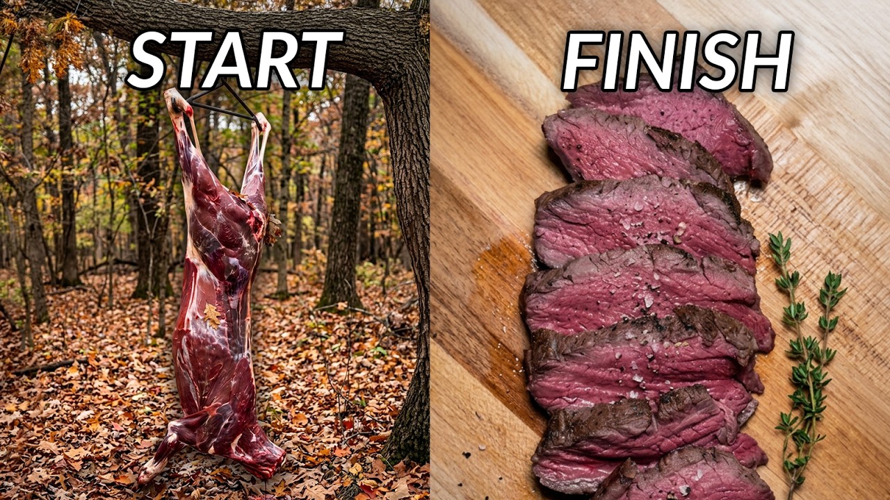 How To Butcher & Cook Deer Backstrap * THE BEST VENISON STEAK * - YouTube
