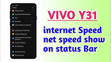 VIVO Y31 , internet Speed net speed setting Show on status Bar