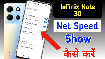 Infinix note 30 net speed show/Infinix note 30 me net speed kaise dekhe/network speed setting