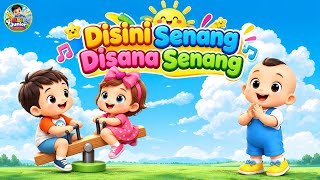 Download lagu 🎵 Disini Senang Disana Senang | Lagu Anak Anak Ceria Indonesia | Animasi Anak Terbaru Abi Junior