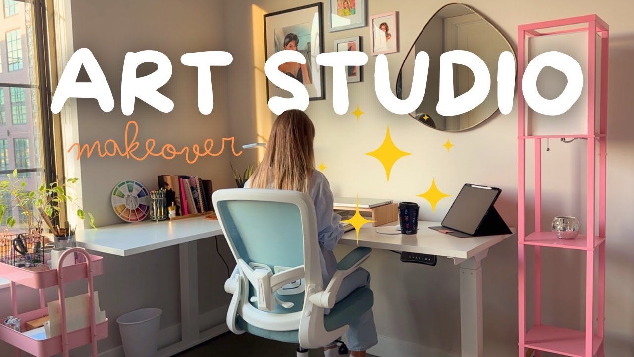 My first Home Art Studio Makeover | Huge Unpacking - YouTube