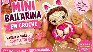 🧶 Boneca Bailarina Pocket em Crochê | Vídeo Aula ( PARTE 2 CABELO E ACABAMENTO )