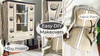 Chalk Paint Furniture Makeover: Fabric Painting and Paint Blending Techniques 🎨