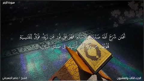 سورة الزمر آية(٢٢)،(٢٣) الشيخ ماهر المعيقلي