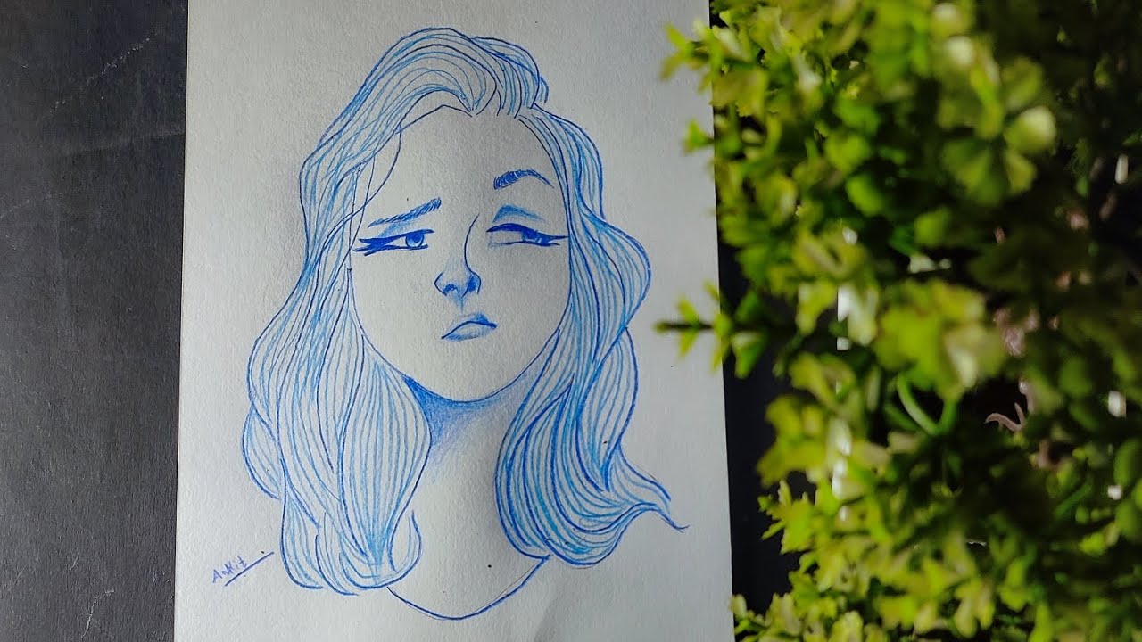 Drawing By Using Only Blue Colours Day 14 Of 30 Days Drawing drawing-by-using-only-blue-colours-day-14-of-30-days-drawing