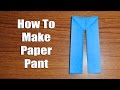 How to Make Paper Pants - Easy Origami Crafts.