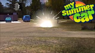 my summer car - gas can explosion !