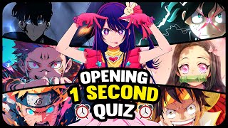 🔥Can You Guess The Anime in 1 Second? 🌟Best Anime Opening Quiz 2024