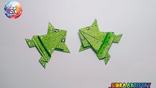 Origami Paper Jumping Frog 🐸✨|How to make a jumping frog with paper?|Paper Craft|DIY 