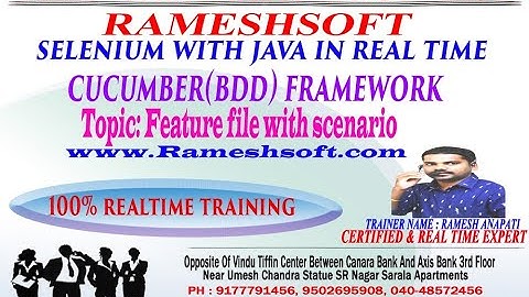 RAMESHSOFT: Basic feature file with scenario By Ramesh Anupati