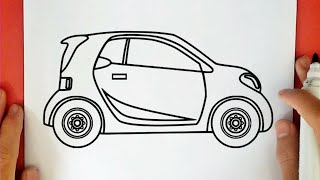 كيف ترسم سيارة جميلة وسهلة خطوة بخطوة / رسم سهل / تعليم الرسم للمبتدئين ||  Easy Car Drawing