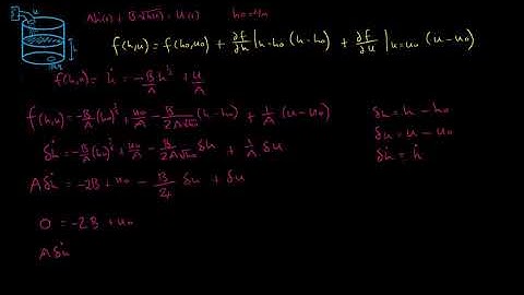 Taylor Series Linearization of a non-linear water tank system.