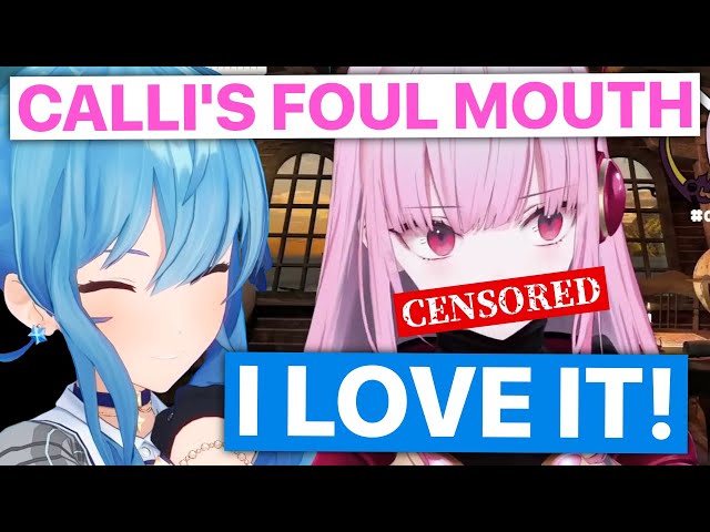 Suisei Likes Calli's Foul Mouth (Hoshimachi Suisei u0026 Mori Calliope / Hololive) [Eng Subs] class=