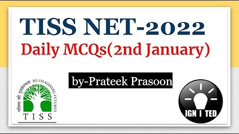 Daily MCQs for TISS NET 2022 by Prateek Prasoon