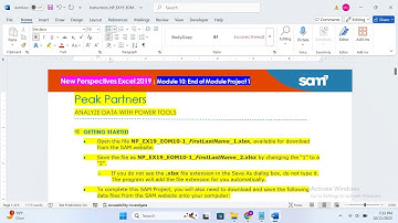 New Perspectives Excel 2019 | Module 10: End of Module Project 1 | Peak Partners | NP_EX19_EOM10-1
