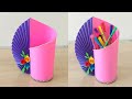 How To Make Pen Stand Origami Pen Holder Paper Pencil Holder Pen Holder 