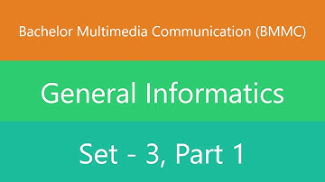 Bachelor Multimedia Communication (BMMC) | General Informatics | Quiz