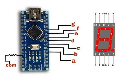 7-segment 0-9 counter using Arduino Nano