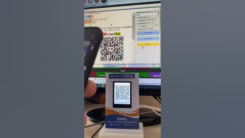 Màn hình hiển thị QR thanh toán. Xác thực thanh toán nhanh chóng