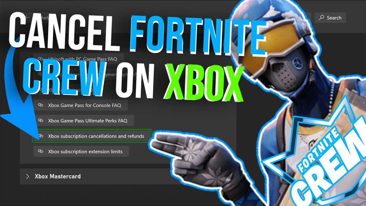 How to cancel Fortnite Crew Subscription (Xbox Series X/S) YouTube