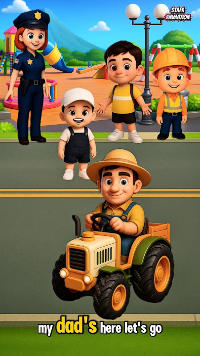 the kids waiting for dad🥰 #usa #3danimation #cartoon