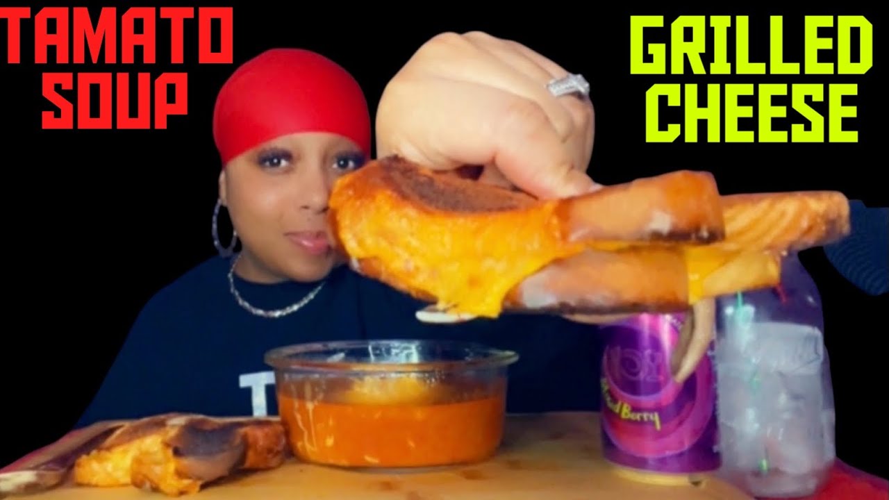 TOMATO SOUP & GRILLED CHEESE|COMFORT FOOD|#THEREALLADYREDASMR😜