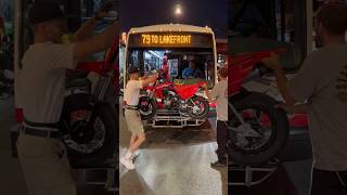 Pit Bike On Chicago Bus...