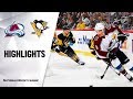 NHL Highlights | Avalanche @ Penguins 10/16/19