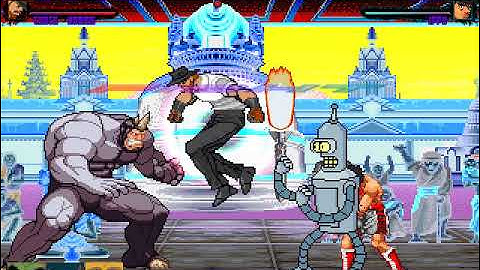 MUGEN Request: Me And The Boys & Chuck Norris V2 Vs Bender & Ippo