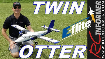 E-flite Twin Otter 1.2m Grass Field Flight Demo By: RCINFORMER