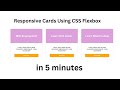 Responsive Cards using CSS Flexbox using Html and Css only