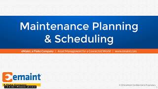 best practices webinar: maintenance planning & scheduling