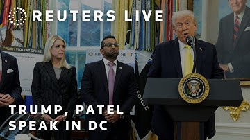 LIVE: Trump, Patel hold a briefing in Washington, DC