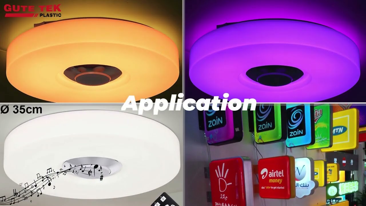 GUTE TEK Plastic Thermoforming PS light Diffusion plate