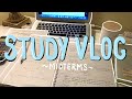 STUDY VLOG | college exam week in my life | online school + lots of studying &amp; productivity 🌱