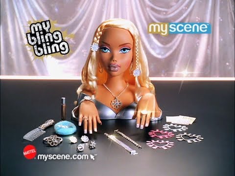 Barbie My Scene My Bling Bling Makeover dolls commercial! 2005 HD