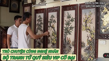 BỘ TRANH TỨ QUÝ TRƯỜNG XUÂN SIÊU VIP - GỐM SỨ BÁT TRÀNG