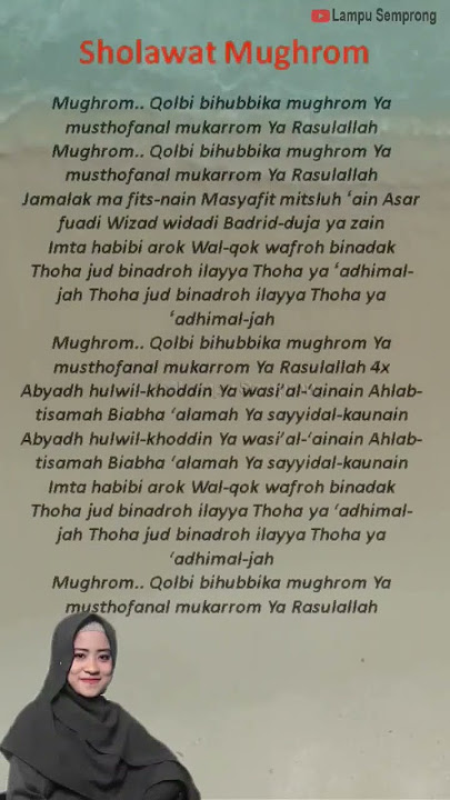 sholawat mughrom lirik #shorts