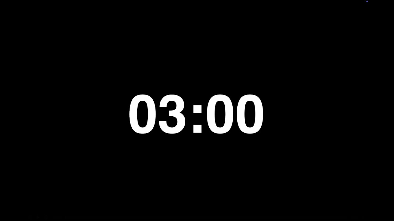 🕒 3 Minute Countdown Timer – 4K Big Digital Display - YouTube